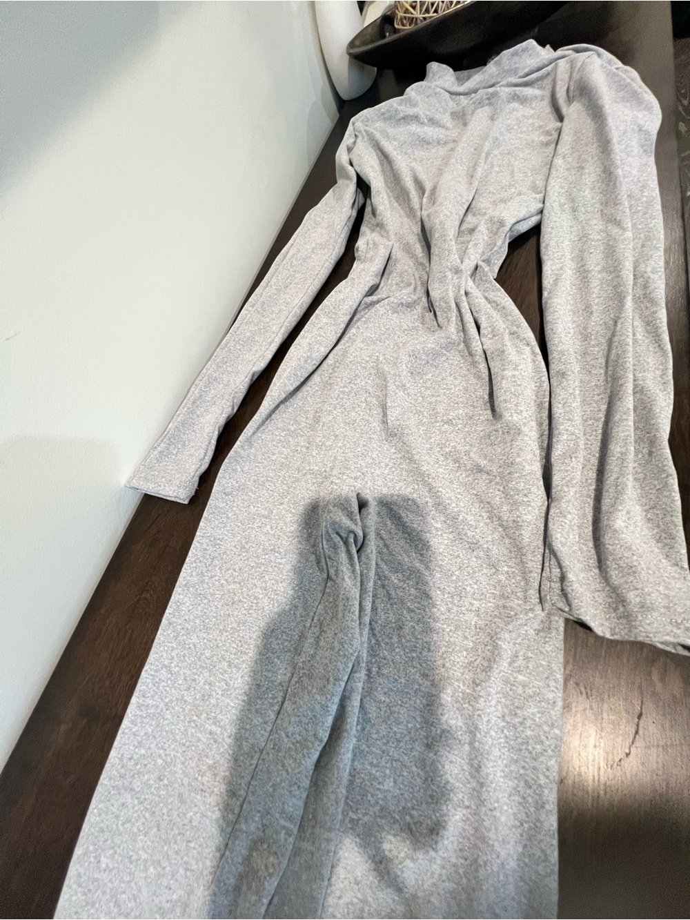 Heather Gray Long Sleeve Jumpsuit - Picture 4 of 5